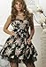 Cocktail Partykleid Minikleid Corsagen Form trägerlos m. Gürtel