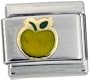 18K gold and steel Italian-Charm " APPLE "