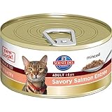 Hill's Science Diet Adult Optimal Care Savory Salmon Entree Minced Cat Food, 5.5-Ounce Can, 24-Pack