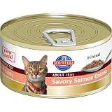 Hill's Science Diet Adult Optimal Care Savory Salmon Entree Minced Cat Food, 5.5-Ounce Can, 24-Pack