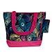 J Garden Pink Peacock Feathers Large Travel Tote Bag 16-inch