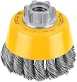 DEWALT DW4910 3-Inch by 5/8-Inch-11 Knotted Cup Brush/Carbon Steel .020-Inch
