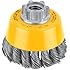DEWALT DW4910 3-Inch by 5/8-Inch-11 Knotted Cup Brush/Carbon Steel .020-Inch