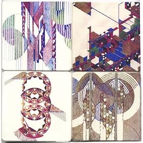 Click here to buy Frank Lloyd Wright EB Masselink Set of 4 Stone Coasters by CoasterStone.