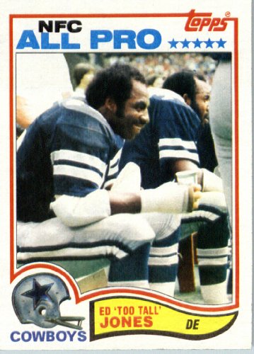 1982 Topps # 318 Ed Jones Dallas Cowboys Football Card - In Protective Screwdown Display Case!