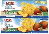 Dole Yellow Cling Diced Peaches in Light Syrup, 4 oz, 3 ct (Quantity of 4)
