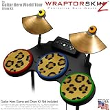 Leopard Spots Skin by WraptorSkinz fits Guitar Hero 4 World Tour Drum Set for Nintendo Wii, XBOX 360