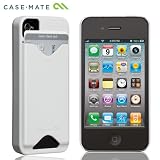 Case-Mate iPhone 4S / 4 カードホルダー付ハードケース ID Case グロッシー・ホワイト CM018613