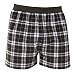 Black and White Tartan Plaid Check Cotton Flannel Plaid check boxers boxer shorts available in 5 adult sizes exposed waist false fly