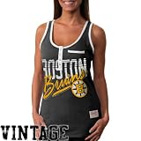 NHL Mitchell & Ness Boston Bruins Ladies Pre-Game Premium Tank Top - Black (Small)