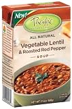 Pacific Natural Foods All Natural Vegetable Lentil and Roasted Red Pepper Soup, 17.6-Ounce Boxes (Pack of 12)