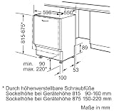 Produkt-Bild: Siemens SE65E332EU Vollintegrierbarer Geschirrsp&uuml;ler / AAA / 13 L / 1.15 kWh / 59.8 cm / aquaStop