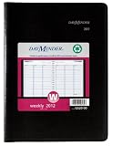 DayMinder Recycled Weekly Appointment Book, 8 x 11 Inches, Black, 2012 (G520-00)