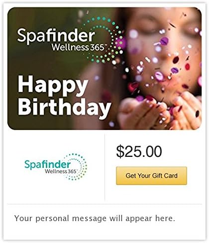 Spafinder Wellness 365 Birthday Gift Cards - E-mail Delivery