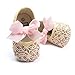 Kuner Baby Girls Lace Flowers Bow Mary Jane Princess Shoes No-Slip First Walkers Shoes