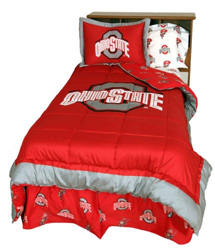Ohio State Buckeyes Reversible Comforter Set - Queen