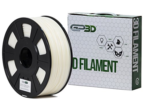 GP3D ABS Natural Color 3D Printer Filament - 1KG 1.75mm 2.2lbs. Compatible With 3D Printers Reprap, Makerbot Replicator 2, Makergear M2 and up, Afinia, Solidoodle 2, Printrbot