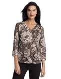 Alfred Dunner Women's Etched Floral Top