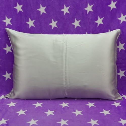 Soft Silker Mulberry Charmeuse Silk Pillowcase with Hidden Zipper 19MM 400 Thread Count Hypoallergenic for Hair Cotton Underside King Size Grey