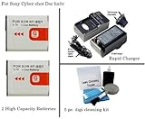 Sony Cyber-shot Dsc-hx5v digital camera kit: 2 Np-bg1 High Capacity Batteri ....