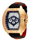 Adee Kaye #AK7230-MRG Men's Oversized Big Numerals Leather Band Chronograph Watch