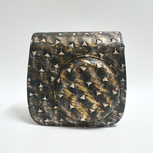 Pu Leather Case Shoulder Bag for Fujifilm Instax Mini 8 Fuji Film Instant Camera Case(golden)