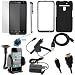 GTMax 8 pc Accessory Bundle Kit for Verizon LG Revolution 4G - Combo Set Includes: Black Rubberized Case + LCD Screen Protector + Windshield Mount + HDMI Cable + Car & Home Wall Travel Chargers + Data Cable + Stylus Pen