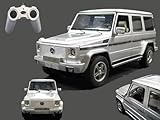 Mercedes G55 AMG ferngesteuert MIT LICHT RC Modellauto 1:24 Geländewagen silber