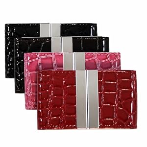 Buy 4 Faux Croc Business Card Folding Cases by SilverHooks.com