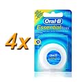 4x Oral B Essential floss Zahnseide/Zahnpflege zum entfernen von Plaque, je 50m