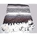 Large gray/white/burgandy Mexican Blanket, Throw Rugs, Yoga meditation mats