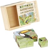 Six in 1 wooden puzzle - Rainforest theme
