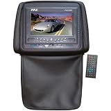PYLE PLD72BK 7" HEADREST MONITOR WITH DVD PLAYER & ZIPPER HIDE-AWAY COVER (BACK)