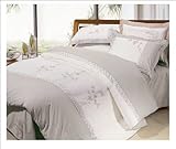 Breath of Spring Embroidered Duvet Cover and Pillow Sham Set, Twin