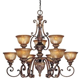 Minka Lavery 1358-177 Illuminati Bronze Illuminati Tuscan 9 Light Up Lighting Chandelier from the Il