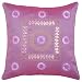 Decorative Handmade Cushion Cover / Pillow Sham With Gold Stitch Design - Purple