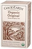 Good Earth Organic Original Sweet And Spicy Tea, Black Tea And Herbal Blend, 18 Count Tea Bags, 1.30-Ounce Boxes (Pack of 6)