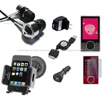 DreamBargains Premium Zune 80GB 120GB Accessory Bundle Kit - Protective Crystal Acrylic Hard Case - Clear + Screen Protector + Retractable USB Charge and Sync Cable + USB Car Charger + USB Travel / Home Charger + Durable Metallic Sound Isolating In-Ear Earbud Earphones + Fully Adjustable Windshield Mount - Black - Harry Potter 6 Books