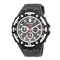 Mens Armitron Silvertone Multi-Function Watch - Black