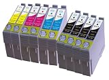 Produkt-Bild: 10 Druckerpatronen f&uuml;r Epson T0711 T0712 T0713 T0714 passend f&uuml;r Epson Stylus Office BX 300 F / D 78 / D 92 / D 120 DX 4000 / DX 4050 / DX 4400 / DX 4450 / DX 5000 / DX 5050 / DX 6000 / DX 6050 / DX 7000 F / DX 7400 / DX 7450 / DX 8400 / DX 8450 / DX 9200 / DX 9400 F S 20 / SX 100 / SX 105 / SX 200 / SX 205 / SX 400 / SX 400 Wifi / SX 405 / SX 405 Wifi