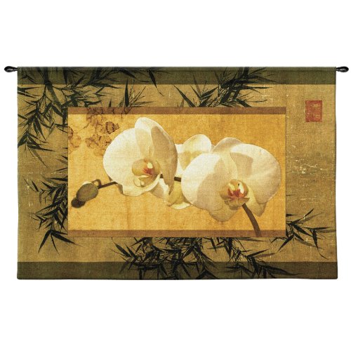 Bamboo And Orchids Asian Wall Art Tapestry