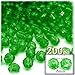 The Crafts Outlet 200pc Faceted Plastic Transparent Beads Round 8mm Acid Yellow Beads