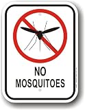 foggers for mosquitoes-No Mosquitoes - Street Sign - Caution Xing Gift Aluminum Reflective