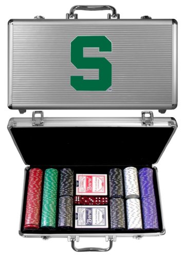 Michigan State Spartans 300 pc. Poker Game Set - NCAA College Athletics - Fan Shop Merchandise