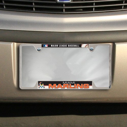 Miami Marlins Metal License Plate Frame ()
