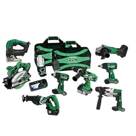Hitachi KC18DY9L 18-Volt Lithium Ion 9-Tool Combo Kit by Hitachi