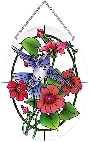 Suncatcher-LO223R-Hummingbird &amp; Petuna