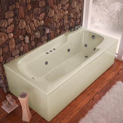 Anguilla 32 x 60 x 23 Rectangular Air and Whirlpool Jetted Bathtub Color/Trim / Tile Flange / Front Skirt / Drain: Biscuit / Polished Chrome / No / No / Left