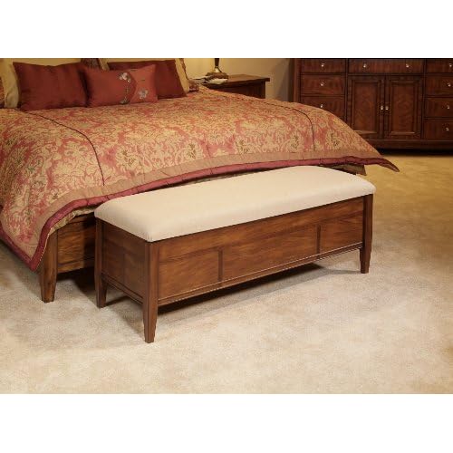 Somerton Runway Contemporary Blanket Storage Bench in Warm