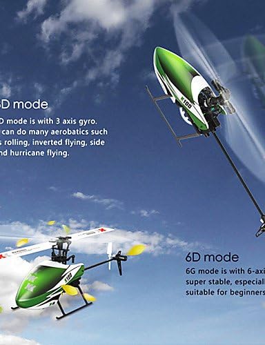QWG WLTOYS XK K100 Falcom 6CH Flybarless 3D6G System RC Helicopter BNF , mode 1-green